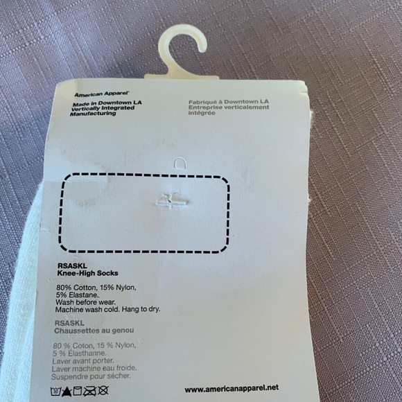 NWT gold and white striped tube sock, American apparel y2k dead stock - Picture 6 of 6